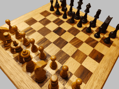 Luxus Schachbrett- und Backgammon-Set – Zwei Klassiker in einem aus Holz