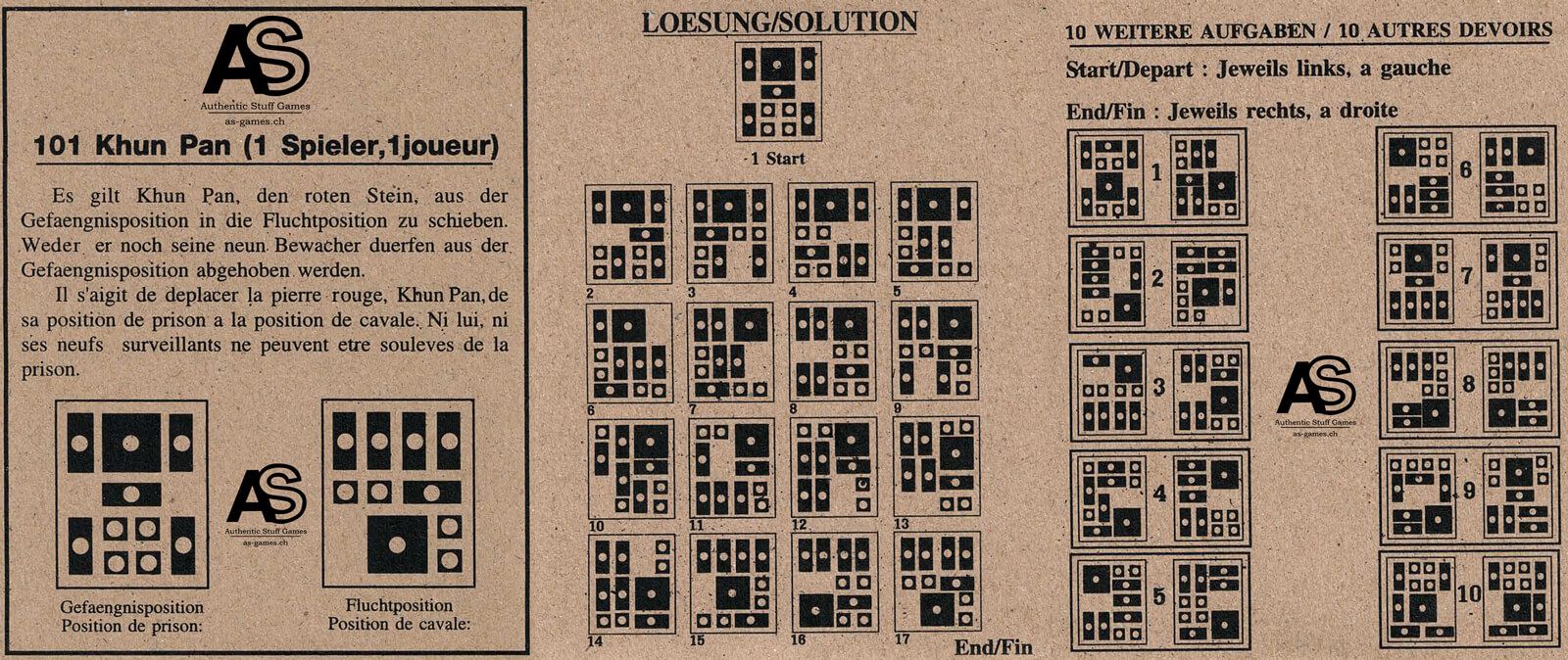 Khun Pan Schiebepuzzle - Denkspass auf höchstem Niveau