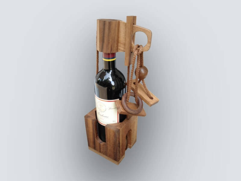 Flaschentresor dunkel – Geschenkverpackung mit Rätsel – Bild 2