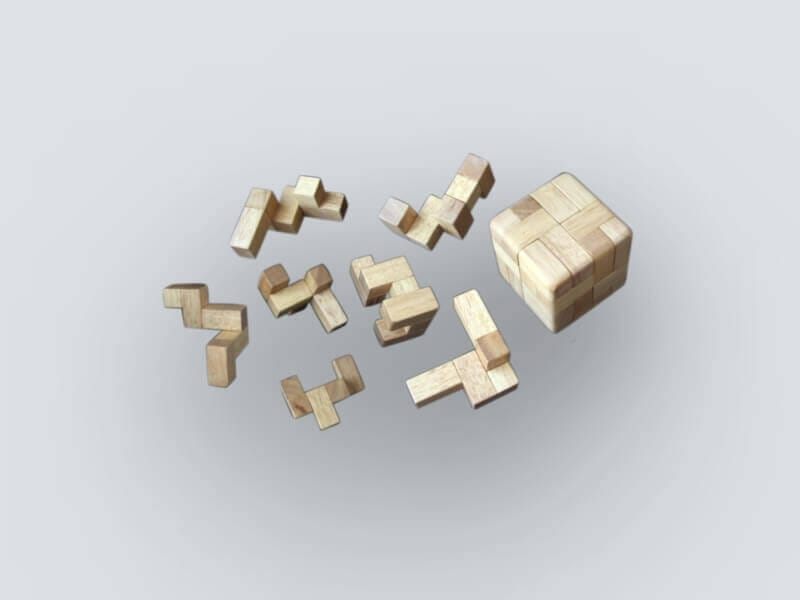 Cube of 7 aus Holz – Würfelpuzzle von Stewart Coffin – Bild 2