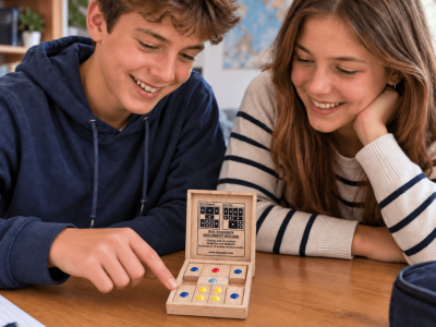 Khun Pan Schiebepuzzle aus Holz – 11 Aufgaben