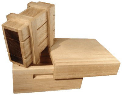 2er-Set Trickboxen aus Holz – Schatztruhe und Magic Box