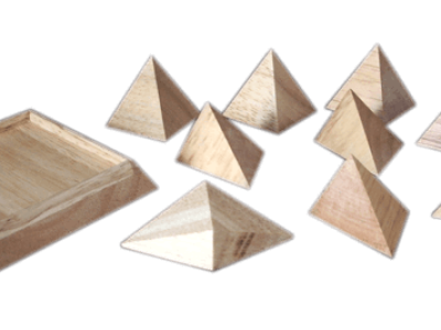 Pyramide 9 Puzzle – kniffliges Geduldspiel aus Massivholz