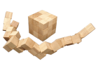 Schlangenwürfel aus Holz – 27 Teile zum 3×3-Würfel falten