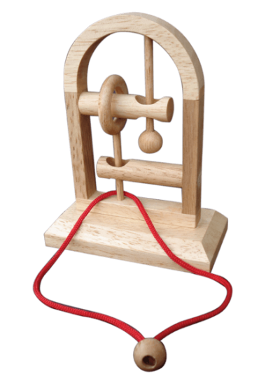 Frame of Luck aus Holz – Geduldsspiel mit Schlaufe und Rahmen