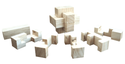 Kreuz-Puzzle aus Holz – Knobelspiel für Erwachsene