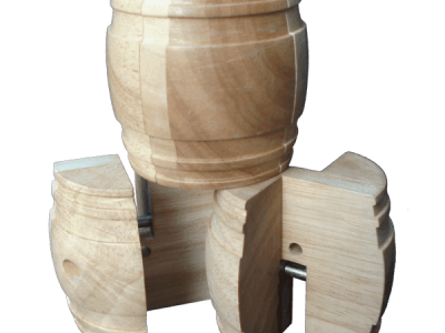Barrel 2 Knobelspiel aus Holz – Kugel aus dem Fässchen befreien