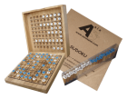 Sudoku Spiel aus Holz mit wiederverwendbaren Zahlenstäbchen