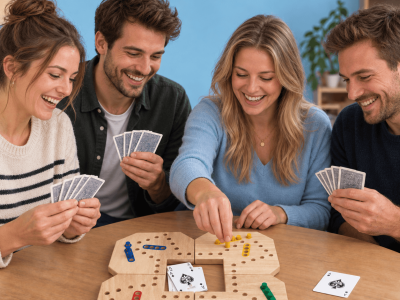 DOG Spiel aus Holz – magnetisches Brettspiel für 4–12 Spieler